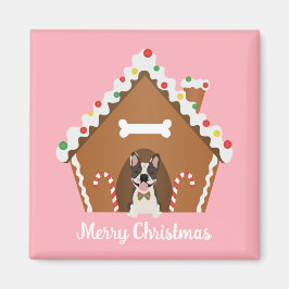 Aimant Joyeux Noël Gingerbread Maison de chien