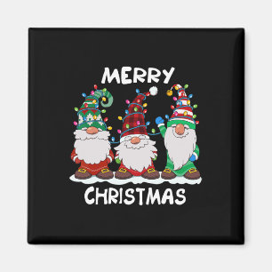 Aimant Joyeux Noël Gnomes Noël Fête Hommes de famille Fem
