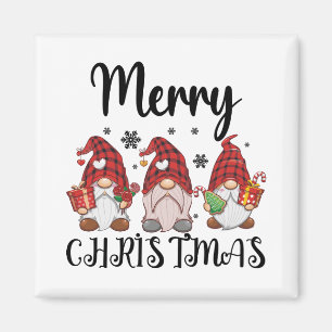 Aimant Joyeux Noël Gnomies Gnomes de Noël 