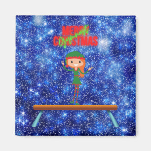 Aimant Joyeux Noël Gymnast Elf