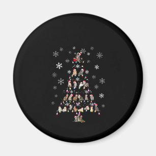 Aimant Joyeux Noël Joli sapin de Noël en chats