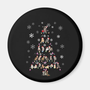 Aimant Joyeux Noël   Joli sapin de Noël en chats