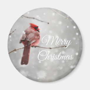 Aimant Joyeux Noël magnifique Cardinal