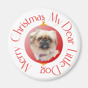 Aimant Joyeux Noël Pékinois