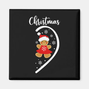 Aimant Joyeux Noël Pyjama de Noël assorti Noir Col Crew N
