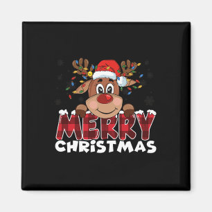Aimant Joyeux Noël Reindeer Hommes Femmes Famille Corresp