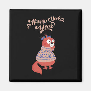 Aimant Joyeux Nouvel An 2020 Écureuil Tee Écureuil de Noë