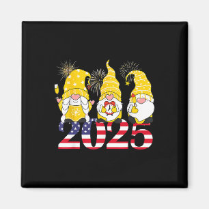 Aimant Joyeux Nouvel An 2025 Eve Party Gnomes Fireworks H