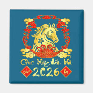 Aimant Joyeux Nouvel An lunaire vietnamien 2026 Tet