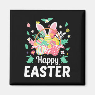 Aimant Joyeux Pâques Dit Oeuf Lapin Cadeaux Floraux FEMME