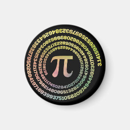 Aimant Joyeux Pi Day Funny School Math Spiral Texte