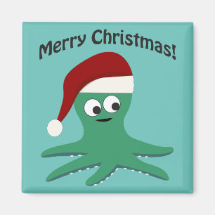 Aimant Joyeux poulpe de Noël