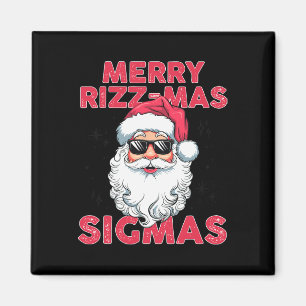 Aimant Joyeux Rizz Mas Sigmas Funny Père Noël