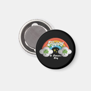 Aimant Joyeux Saint Patrick's Day mignon arc-en-ciel