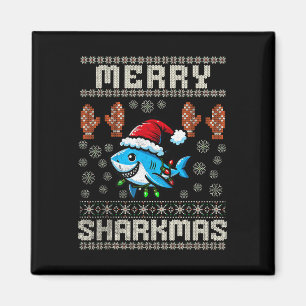 Aimant Joyeux Sharkmas Sharkmas Noël Vilain Noël Enfants