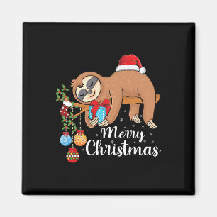 Aimant Joyeux Slothmas joli Noël Sloth Santa Hat Noël
