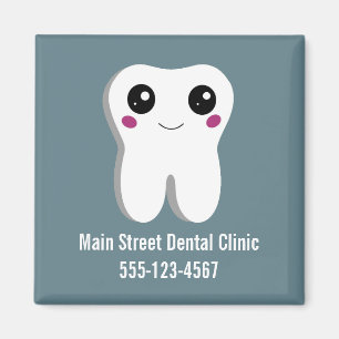 Aimant Joyeux sourire Dental Tooth Cute Business