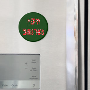 Aimant Joyeux Sucre de canne de Noël Police