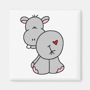 Aimant Joyeux tee-shirts et cadeaux hippo