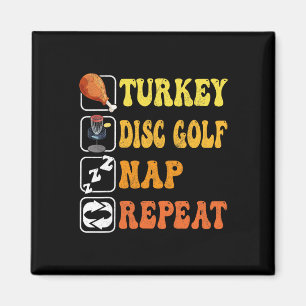 Aimant Joyeux Thanksgiving Dinde Disc Golf Nuit Répéter G