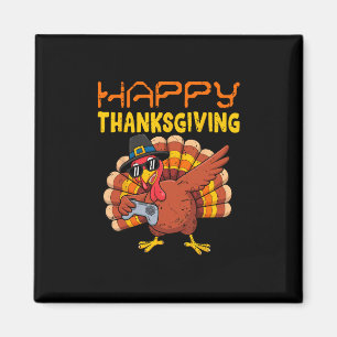 Aimant Joyeux Thanksgiving Drôle Gamer Dindon Dabbing Gar