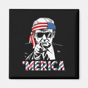 Aimant Joyeux Trump Vintage 4 juillet Patriotique merica