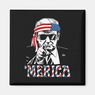Aimant Joyeux Trump Vintage 4 juillet Patriotique merica