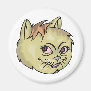 Aimant Joyeux visage de chat