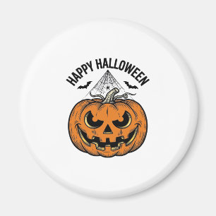 Aimant Joyeux visage de citrouille d'Halloween Création v