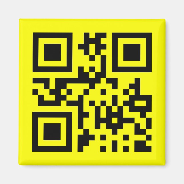 Aimant ‹ Joyeux visage souriant Emoji — Code QR (Devant)