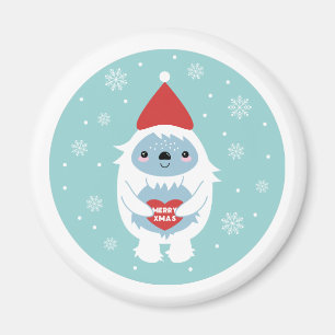 Aimant Joyeux yeti de Noël