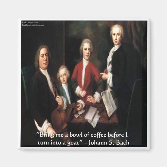 Aimant JS Bach Graphic & Funny Coffee Quota Toxiques & Ca (Devant)
