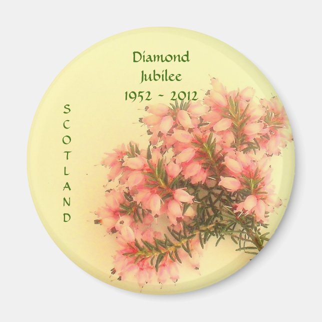 Aimant Jubilé de diamant 1952 - 2012 Écosse (Devant)