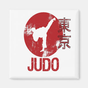 Aimant Judo Sport Japonais esthétique Tokyo Drapeau cadea