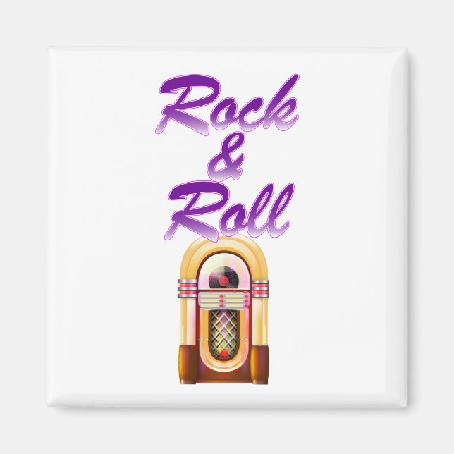 Aimant Juke-box Rock and Roll (Devant)