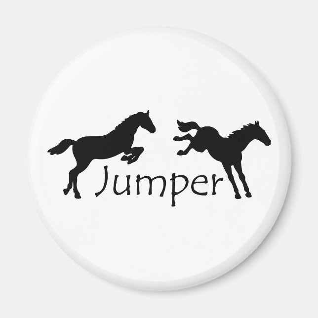 Aimant Jumper Avec Deux Chevaux De Saut (Devant)