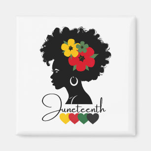 Aimant Junet1 African American Woman Freedom Day Silh