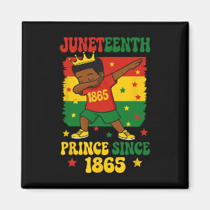 Aimant Juneteenth 1865 Groovy Toddler garcon qui fait dab