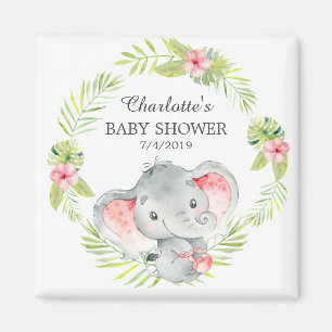 Aimant Jungle Elephant Baby shower Favoriser l'aimant