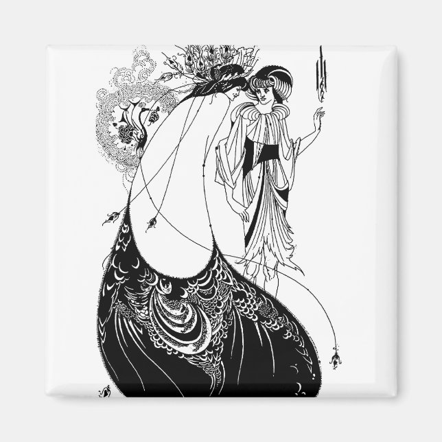 Aimant Jupe Peacock Beardsley Art Nouveau (Devant)