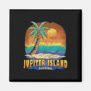 Aimant Jupiter Island Floride Souvenir Vintage dénudé