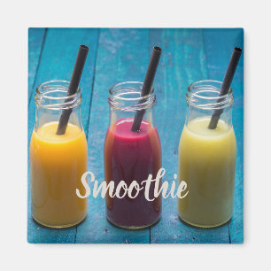 Aimant Jus de smoothie boisson mangue orange kiwi cadeau