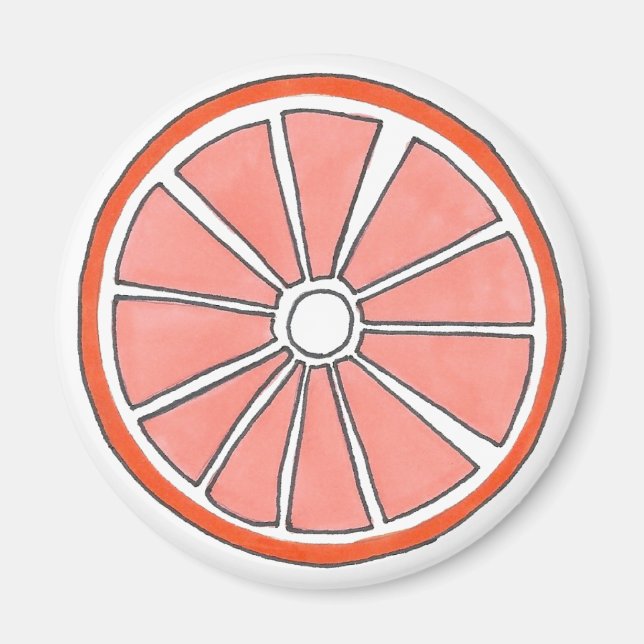 Aimant Jus Florida Orange Citrus Fruit Slice (Devant)