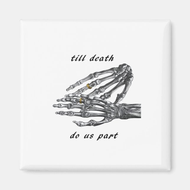 Aimant Jusqu'à ce que la mort nous sépare Squelette Mains (Devant)