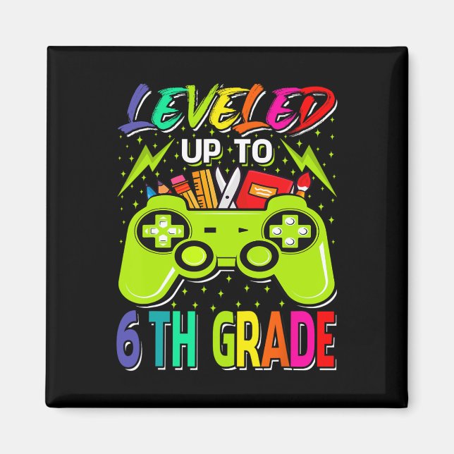 Aimant Jusqu'À La 6E Année Gamer Retour À L'École Premièr (Devant)