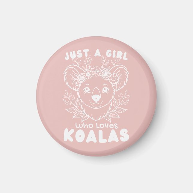 Aimant Just a Girl who Loves Koalas (Devant)