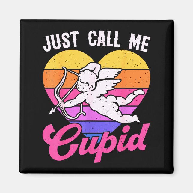 Aimant Just Call Me Cud Valentine Cute Arrow Heart Couple (Devant)