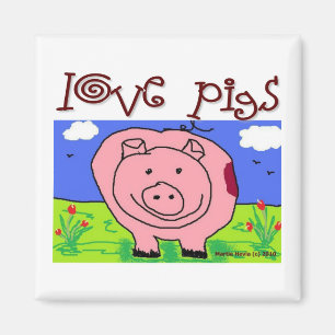 Aimant Just Kids at Heart - Cochon (1f) - Cochons d'amour