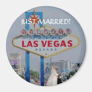Aimant JUSTE MARIÉ ! Dans le bouton fabuleux de Las Vega