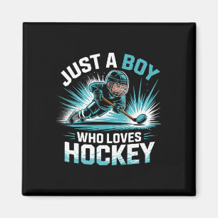 Aimant Juste un garçon qui aime le hockey _2